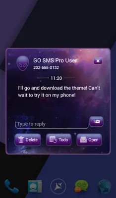 GO SMS Galaxy Theme android App screenshot 0