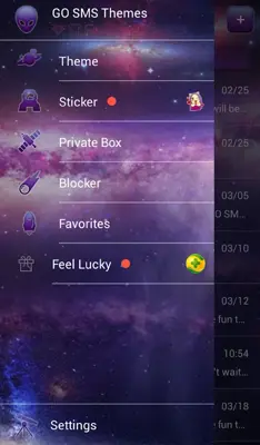 GO SMS Galaxy Theme android App screenshot 4