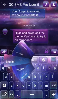 GO SMS Galaxy Theme android App screenshot 6